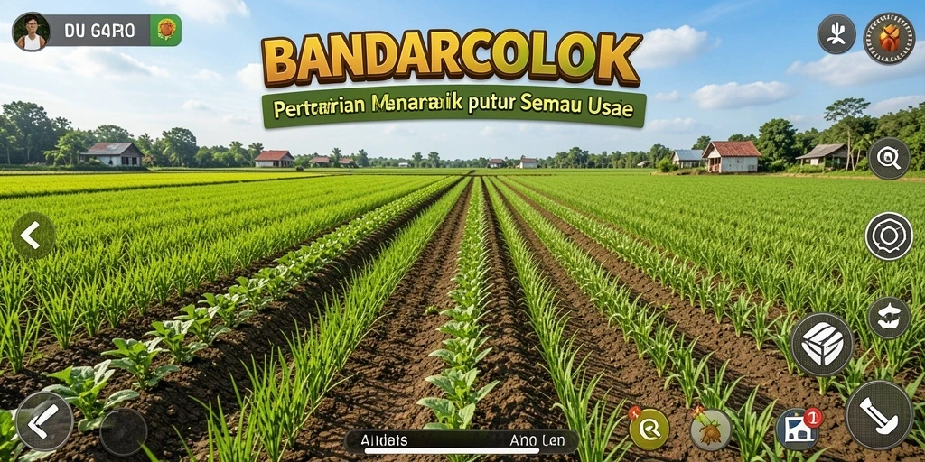 Screenshot BANDARCOLOK menampilkan aktivitas bertani yang seru dan interaktif.