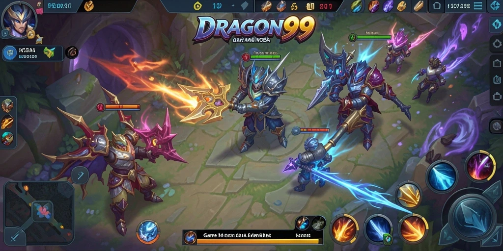 Tampilan gameplay menegangkan di arena <strong>DRAGON99</strong>, penuh aksi dan strategi.
