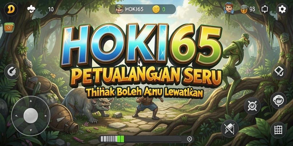 Gambar tampilan gameplay HOKI65 yang penuh aksi dan eksplorasi.