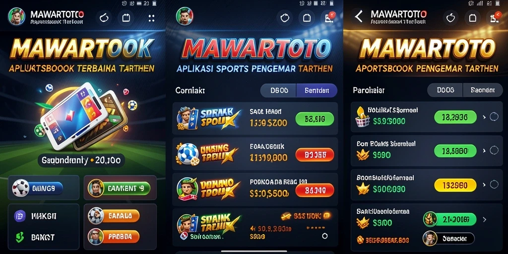 Tampilan menarik dari aplikasi MAWARTOTO dengan berbagai pilihan taruhan.