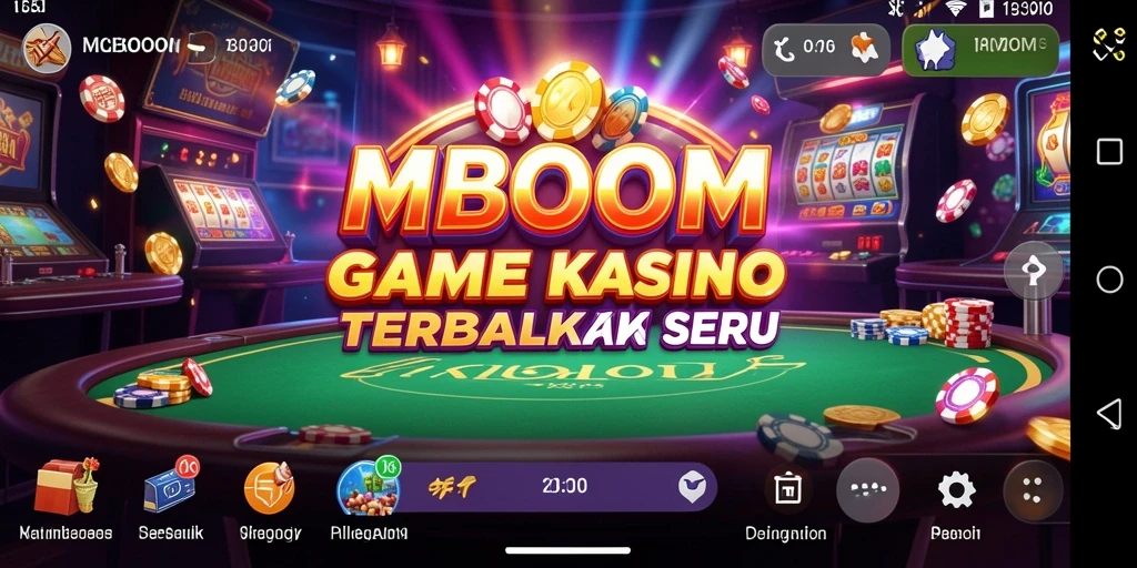Tampilan gameplay seru di MBOOM dengan berbagai pilihan permainan Kasino.