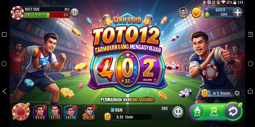 Screenshot utama TOTO12 menampilkan aksi taruhan yang seru dan interaktif.